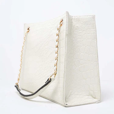 Croco Chain-White